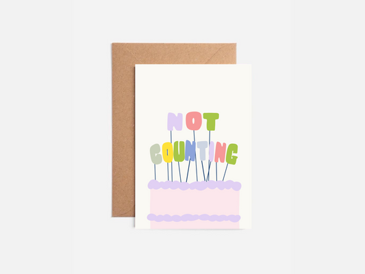 Not counting Birthday cake card