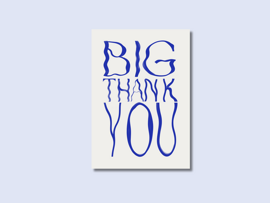Big thank you - Blue