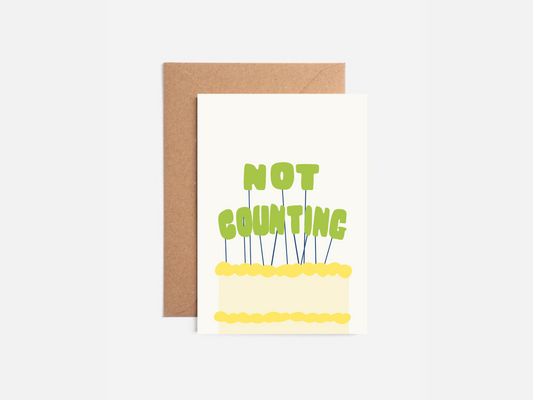 Not counting Birthday cake card